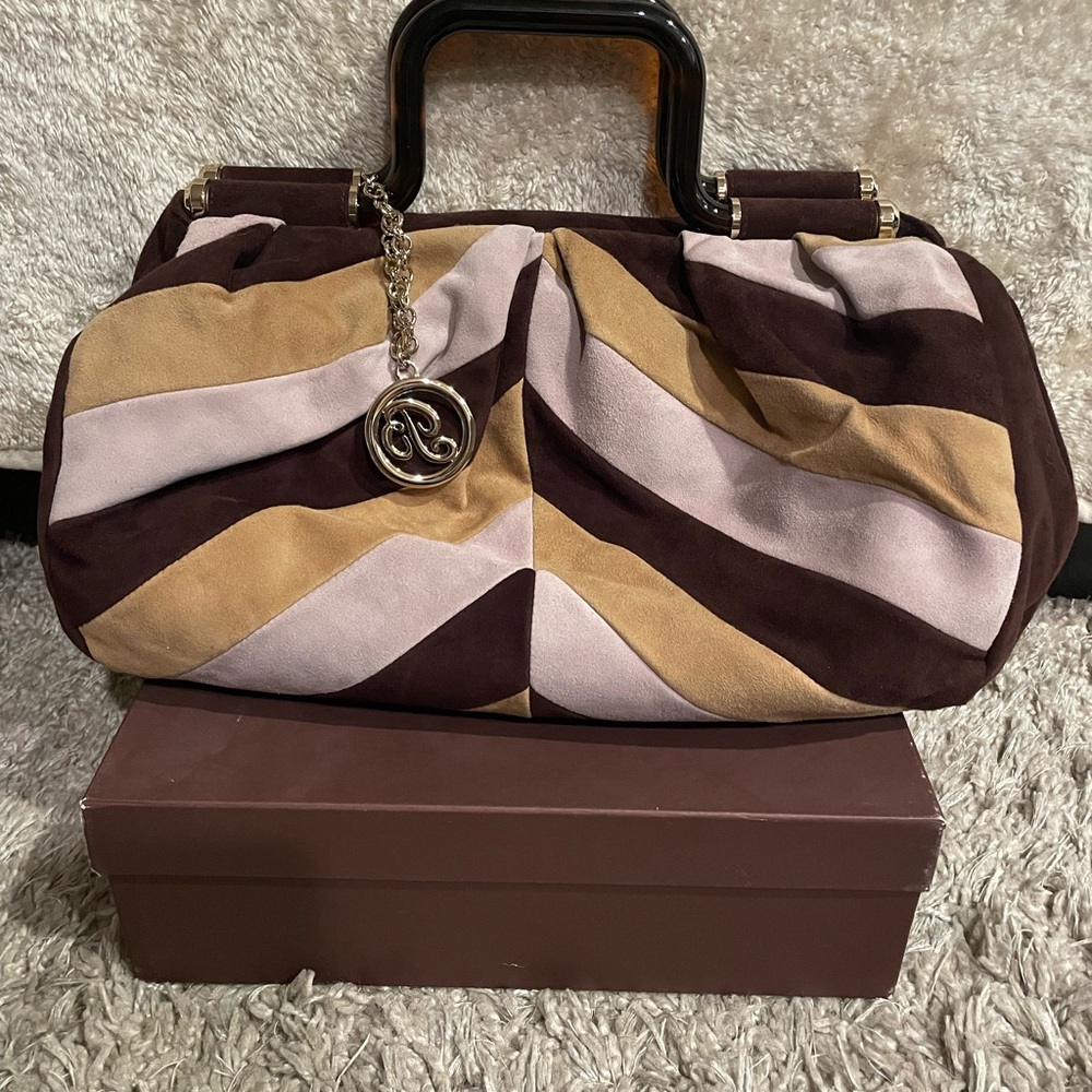 Bally Multicolor Suede Handbag save $100 when purchased as a set total $900